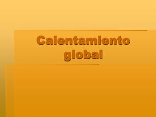 Calentamiento global