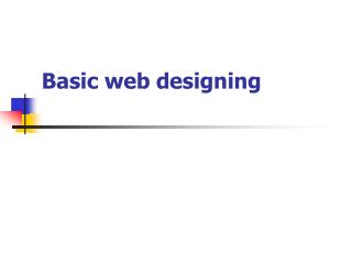 Basic web designing