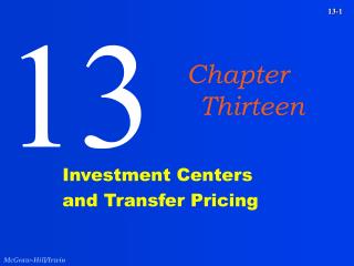 Investment Centers and Transfer Pricing