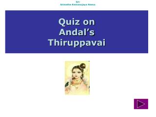 Quiz on Andal’s Thiruppavai