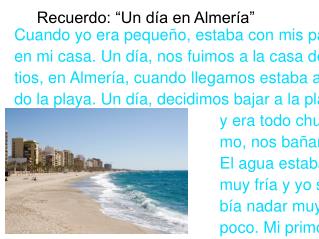 Recuerdo: “Un día en Almería”