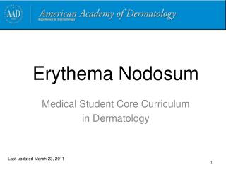 Erythema Nodosum