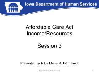 Affordable Care Act Income/Resources
