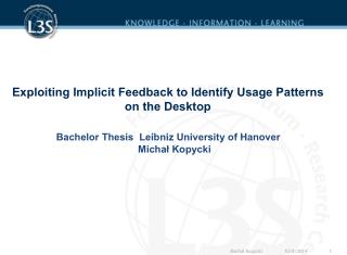 Exploiting Implicit Feedback to Identify Usage Patterns on the Desktop