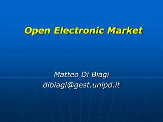 Open Electronic Market