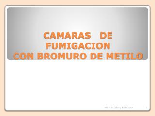 CAMARAS DE FUMIGACION CON BROMURO DE METILO