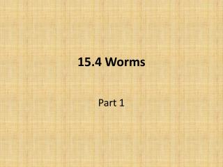 15.4 Worms