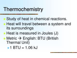 Thermochemistry