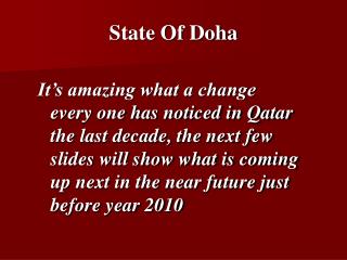 State Of Doha