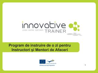 Program de instruire de o zi pentru Instructori și Mentori de Afaceri