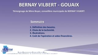 Témoignage de Mme Boyer, conseillère municipale de BERNAY VILBERT.