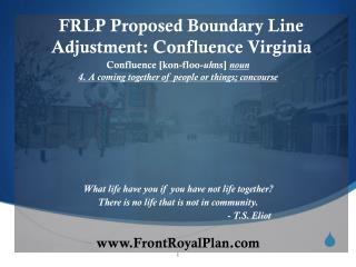 FRLP Proposed Boundary Line Adjustment: Confluence Virginia