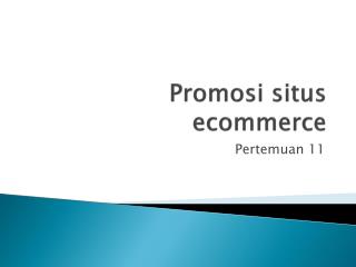 Promosi situs ecommerce