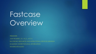 Fastcase Overview