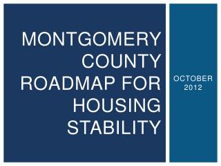 Montgomery county roadmap for housing stability