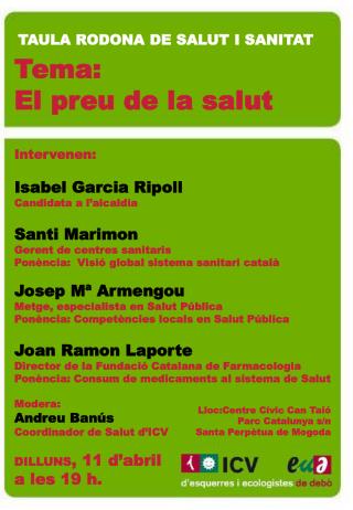 Intervenen: Isabel Garcia Ripoll Candidata a l’alcaldia Santi Marimon