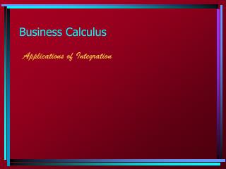 Business Calculus