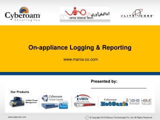 On-appliance Logging &amp; Reporting