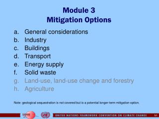 Module 3 Mitigation Options