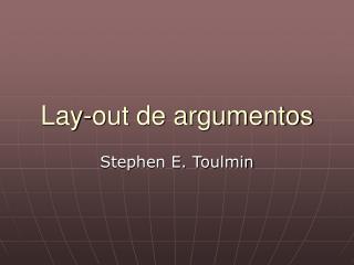 Lay-out de argumentos