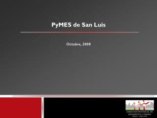 PyMES de San Luis Octubre, 2008