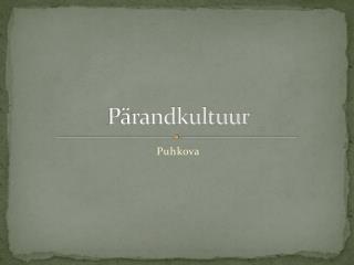 Pärandkultuur