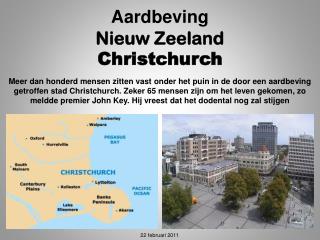 Aardbeving Nieuw Zeeland Christchurch