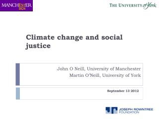 Climate change and social justice