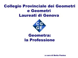 Collegio Provinciale dei Geometri e Geometri Laureati di Genova