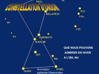 CONSTELLATION D'ORION