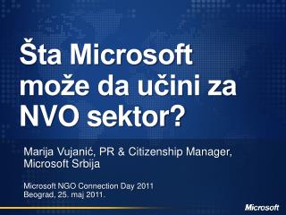 Šta Microsoft može da učini za NVO sektor?