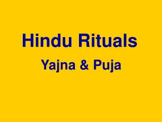 Hindu Rituals