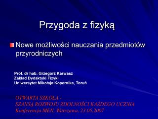 Przygoda z fizyką