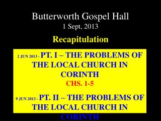Butterworth Gospel Hall 1 Sept, 2013
