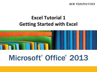 Excel Tutorial 1 Getting Started with Excel