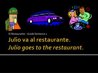 Julio va al restaurante . Julio goes to the restaurant.