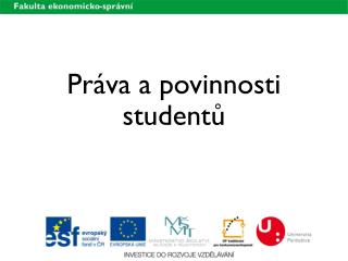 Práva a povinnosti studentů