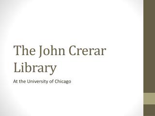 The John Crerar Library