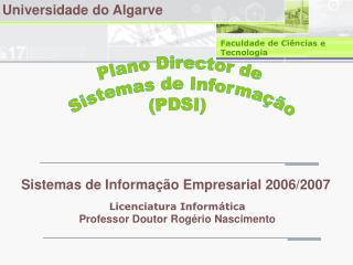 Plano Director de Sistemas de Informação (PDSI)