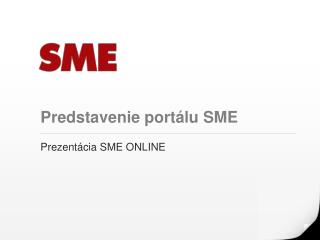 Predstavenie portálu SME