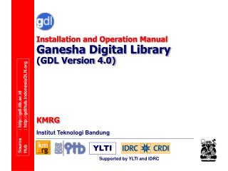 Installation and Operation Manual Ganesha Digital Library (GDL Version 4.0)