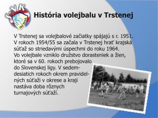 História volejbalu v Trstenej