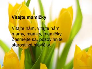 Vitajte mamičky