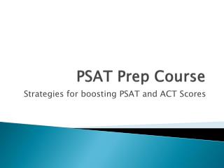 PSAT Prep Course