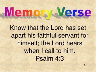 Memory Verse