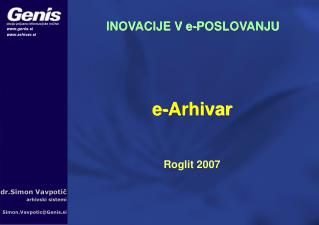 e-Arhivar Roglit 2007