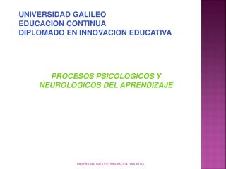 UNIVERSIDAD GALILEO EDUCACION CONTINUA DIPLOMADO EN INNOVACION EDUCATIVA