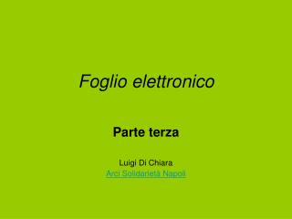 Foglio elettronico