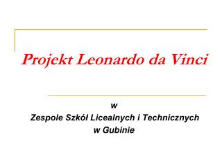 Projekt Leonardo da Vinci