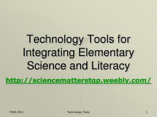Technology Tools for Integrating Elementary Science and Literacy